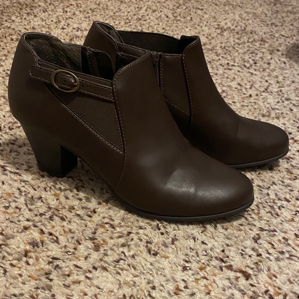 Croft & Barrow Dark Brown Ankle Booties
